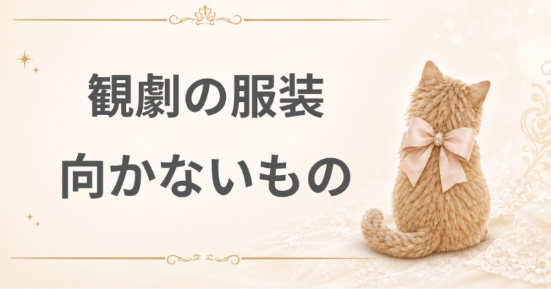 観劇に向かない服装