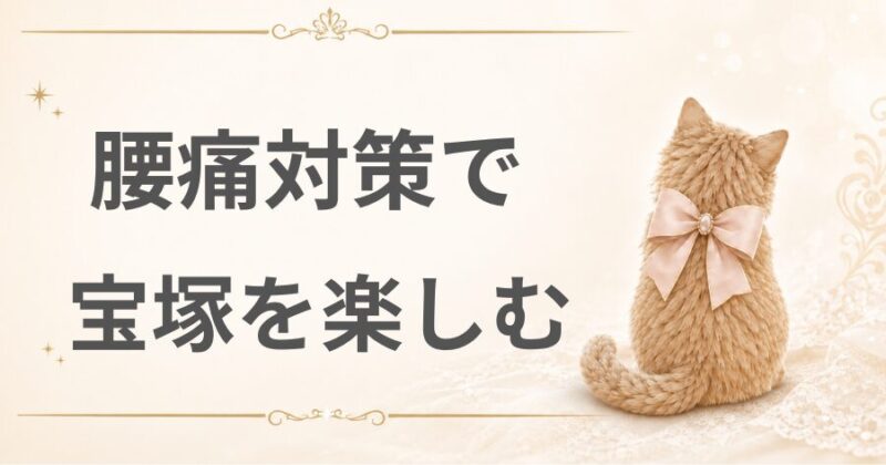 腰痛対策をして宝塚観劇を楽しむ